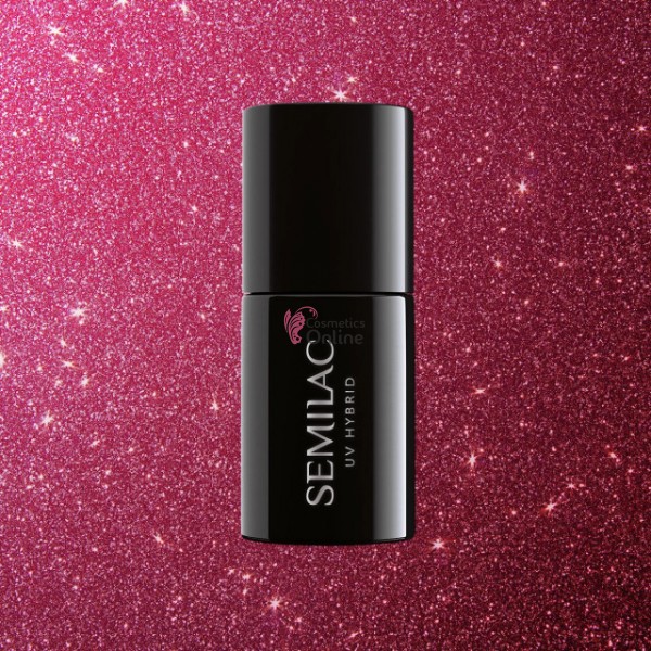Oja UV Semilac 330 roz cu sclipici Magnetic Look 7 ml